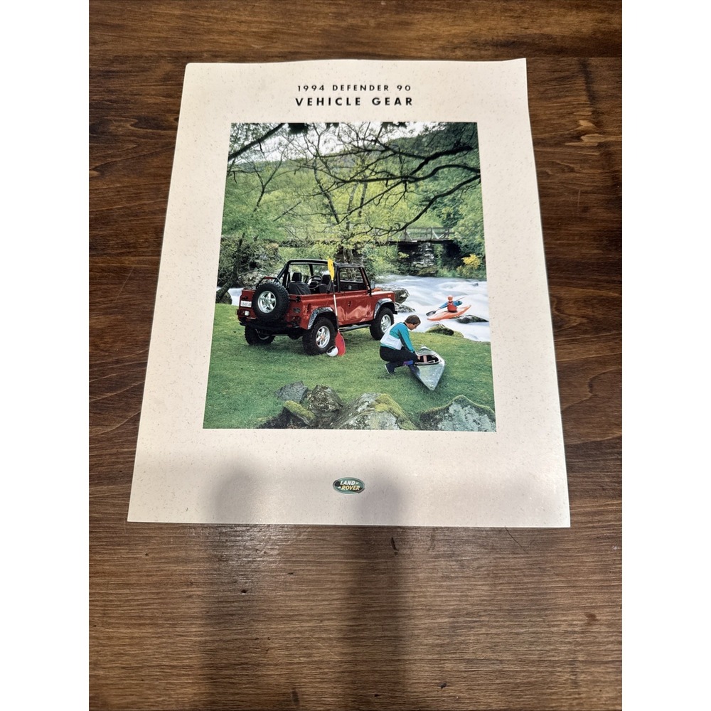 Original 1994 Land Rover Defender 90 Vehicle Gear Accessories Sales Brochure